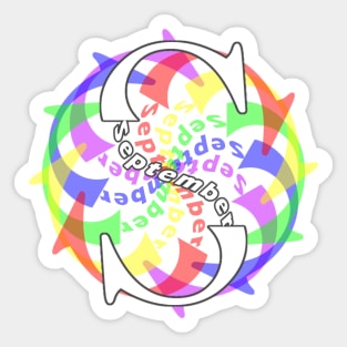 September Rainbow Sticker